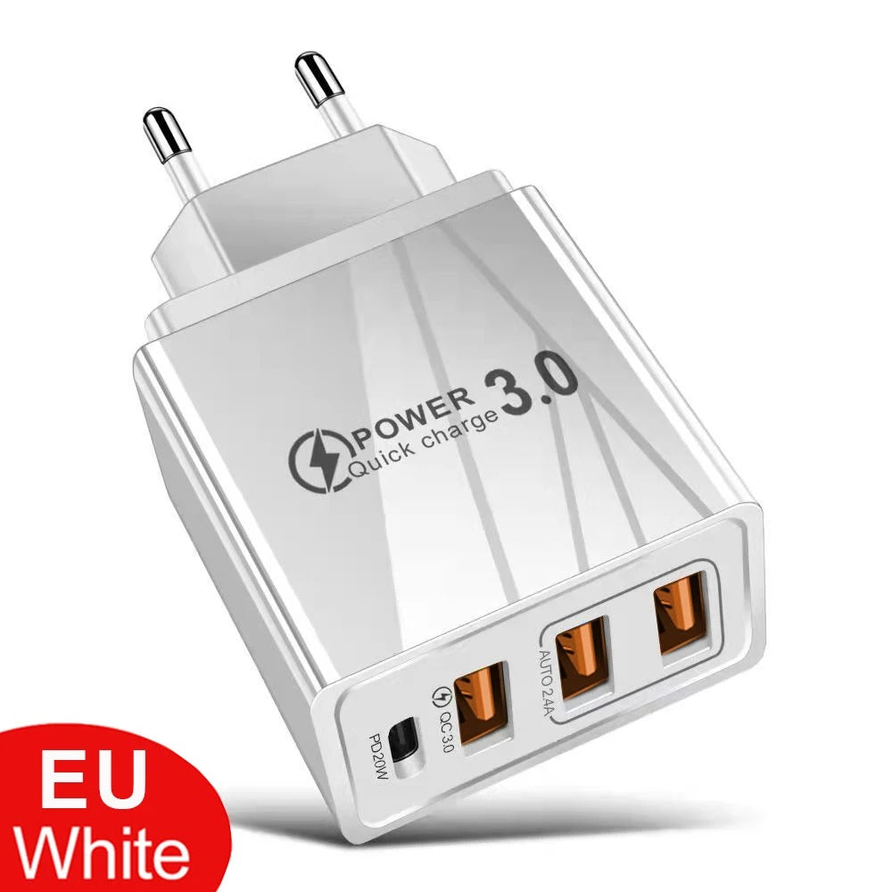 48W USB QC 3.0 Wall Charger