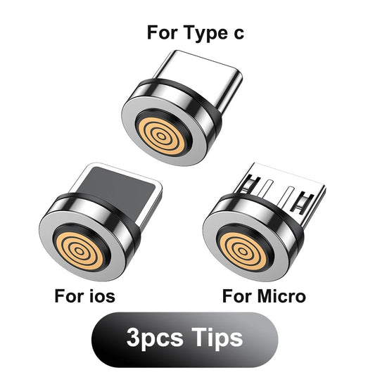 3 Pcs. Magnetic Cable Tip Replacements With Data